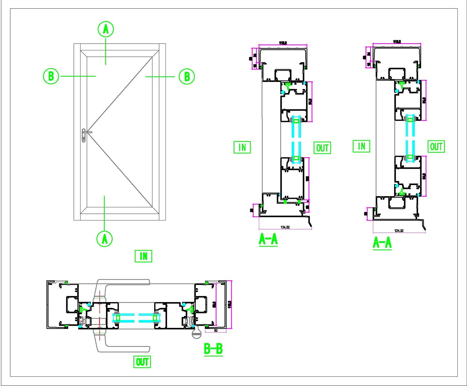 Casement door-100 series Casement door-100 series
